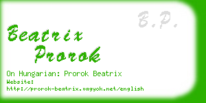 beatrix prorok business card